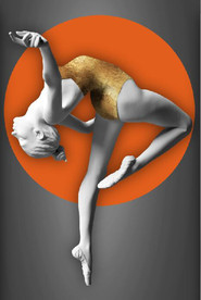 现代北欧风芭蕾舞美女玄关装饰画