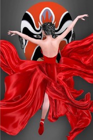 爱马仕现代时尚红裙美女装饰画