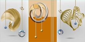 爱马仕抽象立体几何装饰无框画