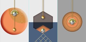 爱马仕晶瓷抽象几何装饰无框画