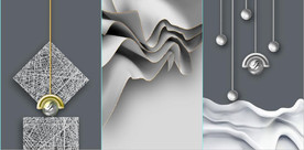 轻奢现代抽象几何装饰无框画