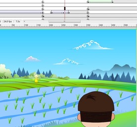 小孩游山玩水动画遮罩引导10秒