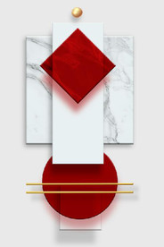 现代北欧风抽象立体几何装饰画