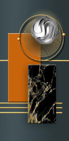 晶瓷现代抽象几何雕塑玄关装饰画