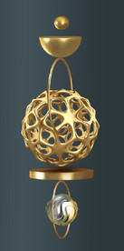 晶瓷现代抽象几何雕塑玄关装饰画