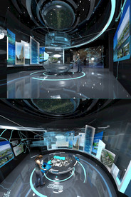 IT技术展厅MAX模型 效果图