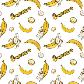 香蕉印花图案