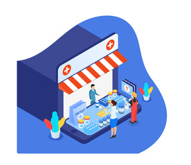 手绘医疗场景插画设计