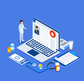 手绘医疗场景插画设计