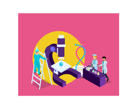 手绘医疗场景插画设计