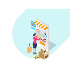 手绘医疗场景插画设计