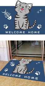 卡通动物进门地垫