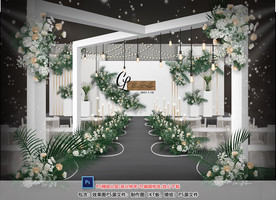 白色婚礼仪式区