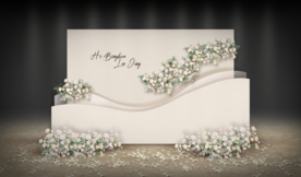 香槟色婚礼迎宾区