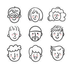 卡通Q版手绘头像表情