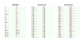 书法 描红 笔顺笔画 部首