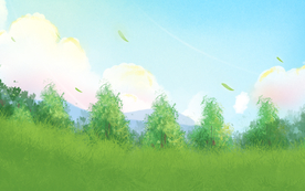 卡通植物装饰树木背景