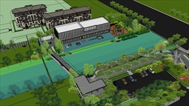 现代风格售楼部su模型