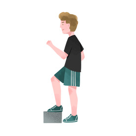 男子运动健身插画