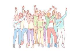 简约人物生活形象插画