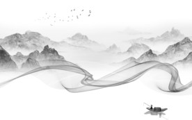 线条新山水高雅画 TIF分层