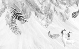 奢华灰色无框画 TIF分层