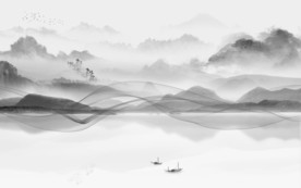 别墅新山水高档画 TIF分层