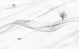 高清 灰色无框画 TIF分层