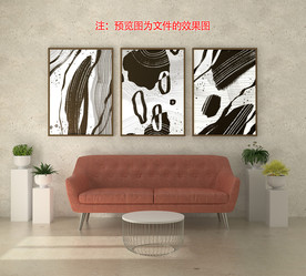 黑白抽象矢量画