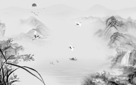 高端新山水意境画 TIF分层