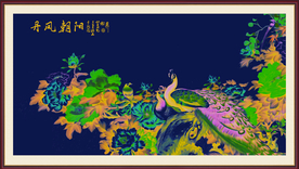 孔雀金箔装饰画