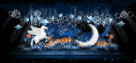 蓝色星空婚礼合影区