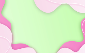 卡通绿色粉色背景