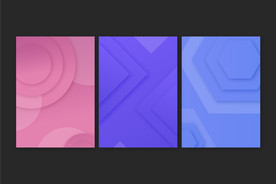 一组抽象几何图形