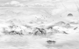 大气山水画新款画 TIF分层