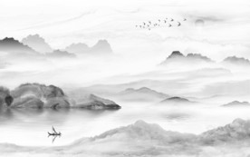 高端山水画人气画 TIF分层