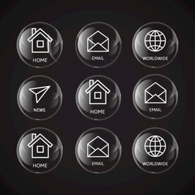 彩色质感水晶按钮图片