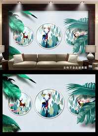 小清新森林麋鹿