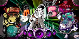 都市音乐潮玩背景