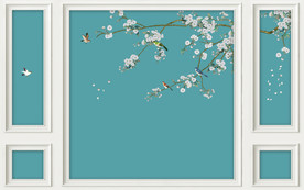 电视背景  现代玉兰花