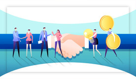 团队协作商业扁平插画系列