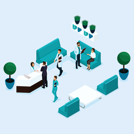 扁平化医院大厅