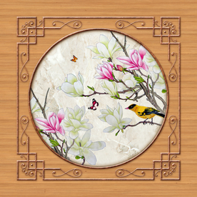 玉兰山水大理石天顶