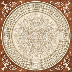 唯美欧式花纹大理石天顶壁画
