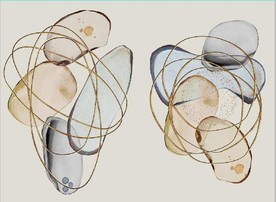 侘寂风抽象几何油画装饰无框画