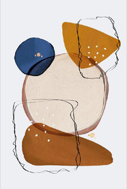 侘寂风现代抽象油画玄关装饰画