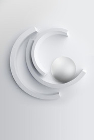 现代北欧风黑白立体几何装饰画