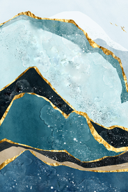 金箔山水纹理玄关