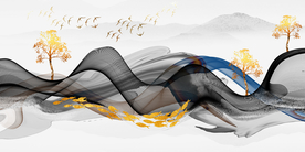 票带发财树玄关