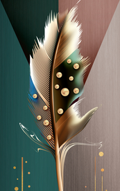 珍珠羽毛装饰画